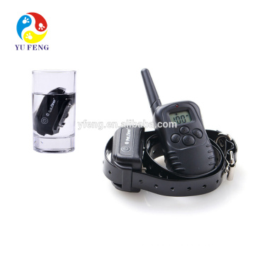 Waterproof remote control dog anti bark training shock collar,for 2 dogs with beep,vibration and shock collar